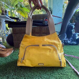 Franco Sarto Mustard Yellow Multi-Pocket Tote